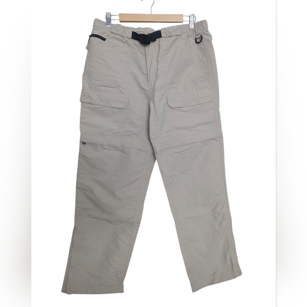 THE NORTH FACE Men's Belted Convertible Cargo Hiking Outdoor Pants Large Tan